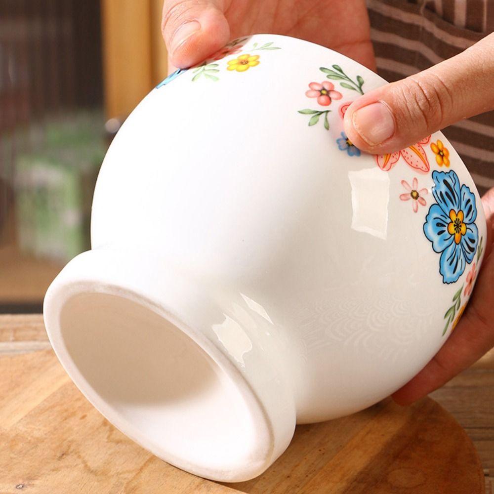 Internal Thread Ceramic Mortar Ceramic Manual Mortar Garlic Pounder Garlic Masher Household