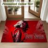 Crystal Velvet Square Rug Custom NameChainsaw Man Pattern Non Slip Home Floor Decor Rug