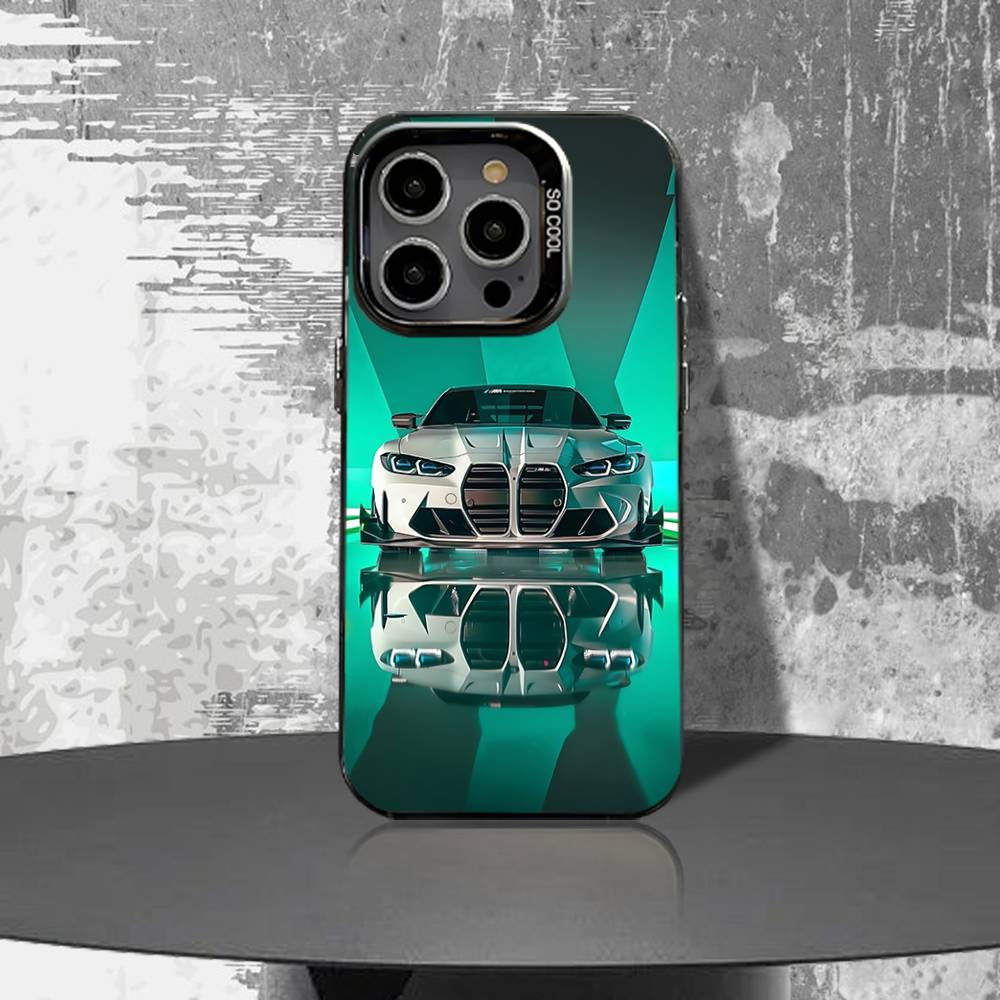 Cool Car Phone Case For iPhone 16,15,14,13,12,11,Pro,XS,Max,Plus,Mini,SE4,E B-BM-WES Black Matte Shockproof Cover