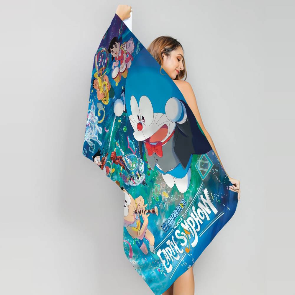 Japan D-Doraemon Big Microfiber Beach Towels Quick Dry Towel Sand Beach Towels Pool Towel For Travel Swim Pool Yoga