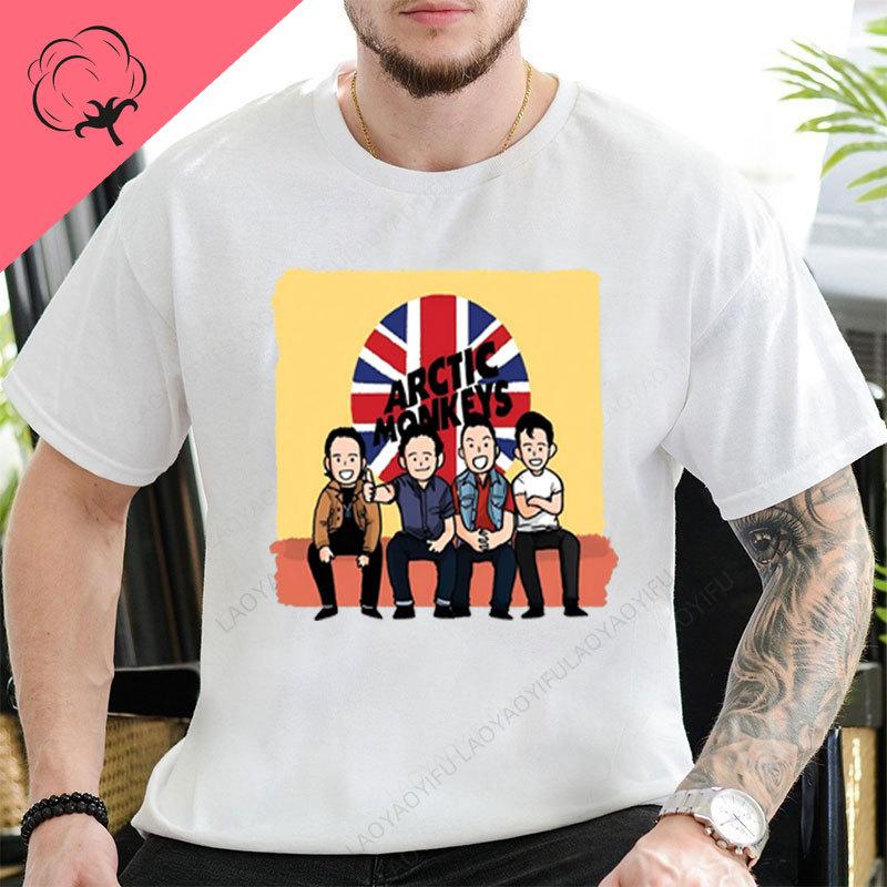 Arctic Monkeys T Shirt Metal Band Rock Music Graphic TShirts Pure Cotton Vintage Fashion Popular Shirt Unisex Women Y2k Clothes