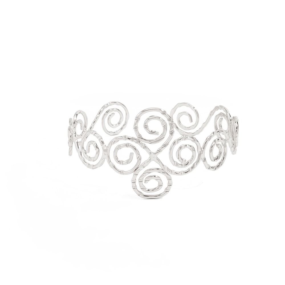 Hollow Out Geometric Spiral Bracelet Adjustable Arm Ring Exquisite Gold Jewelry  Arm Accessories