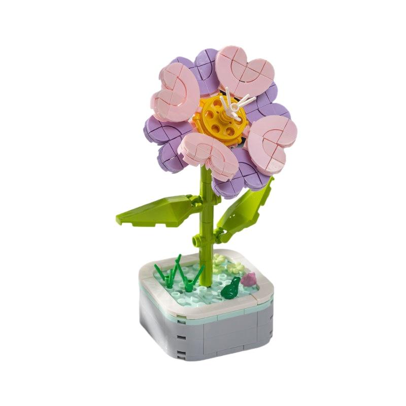 Creative Plant Flower Building Blocks For Children Diy Puzzle Toy Gift For Valentine's Day Sunflower Style