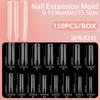 150Pcs/Box Dual Forms Nails Square Coffin Almond Nail Extension Mold False Nail Tips Uv Gel Quick Building Mold Manicure Tool