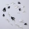 Väggdekoration Keramiskt hantverk Tredimensionell fågel Bakgrundsväggstillbehör Svala Rumsdekorationsaccessoarer