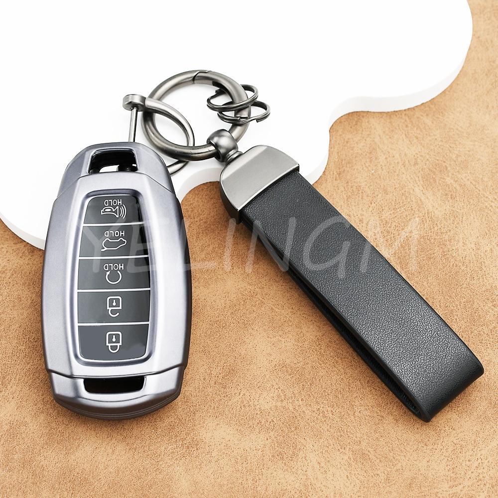 Gun Grey Tpu Protector Car Key Cover Case For Hyundai Accent Azera I30 Ix35 Kona Encino Grandeur Palisade Santa Fe Solaris