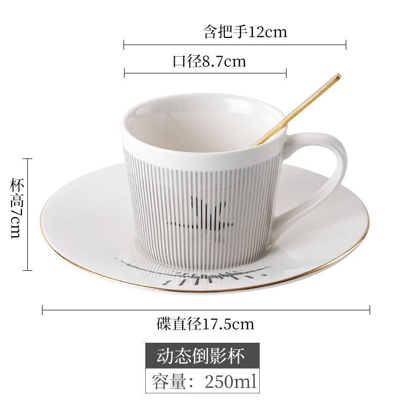 Noua cană cu reflexie dinamică în oglindă 250~300ml Acasă Drinkware creativ ceramică anamorfică ceașcă cafea ceai set cadou interesant