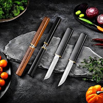 2 zestawy plastikowy uchwyt nóż do owoców ze stali nierdzewnej podwójny nóż do odkostniania tasak do mięsa nóż rzeźniczy do krojenia