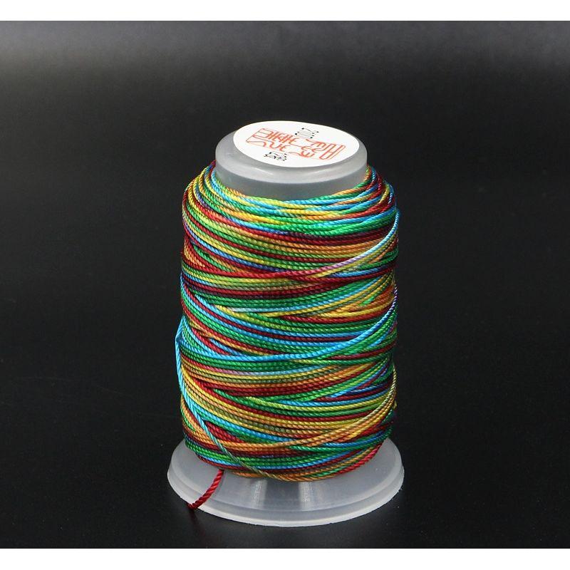 

No. 72 Jade Thread Colorful Braided Rope DIY Hand-Knitting Thread Bracelet and Necklace Rope Pendant Hanging String Braid Rope Material Carrying Strap Colorful 02 12-strand 0.8mm65 yards