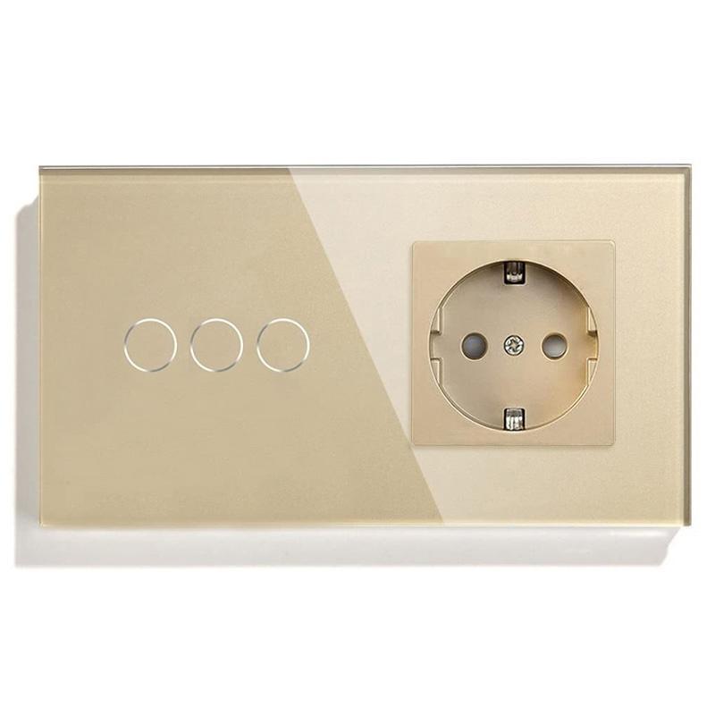 European Standard Zigbee Smart Switch with Graffiti Design, Glass Panel, and Alice Voice Support