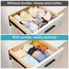 1/4/6pcs Drawer Dividers Organizers 8 Pack, Adjustable Kitchen Drawer Storage Clear Plastic Drawers Separators for Clothing