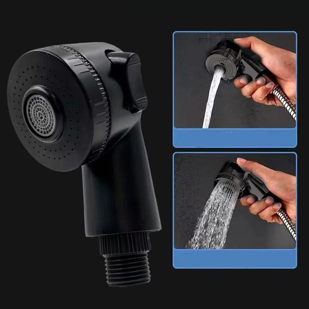 1pcs Shower Head Adjustable Black Faucet Accessories