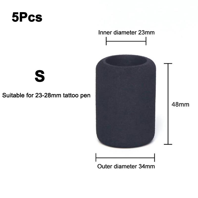 5 Pcs Professional Anti Slip Memory Foam Disposable Tattoo Grip Cover Tattoo Machine Pen Cover Tool Sponge Tattoo Accessory