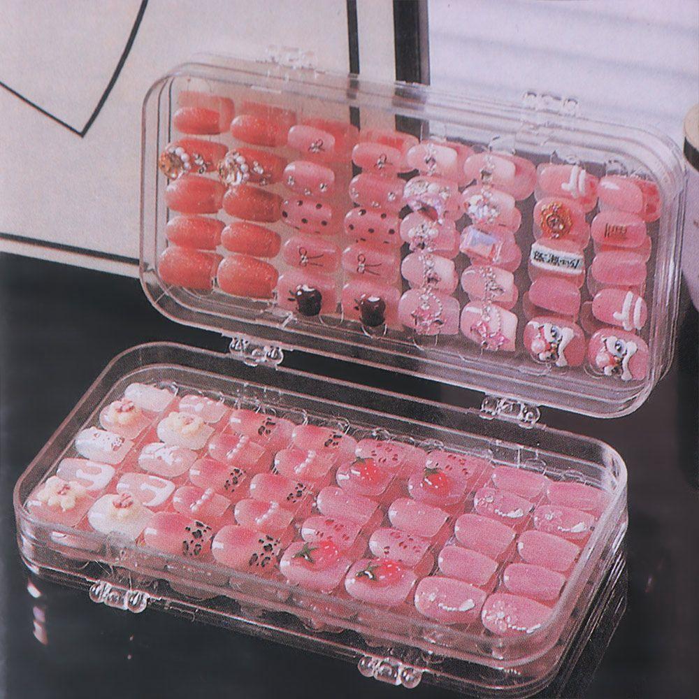 3 Layer Artificial Nail Display Organizer Foldable Nail Tips Display Holder  Travel