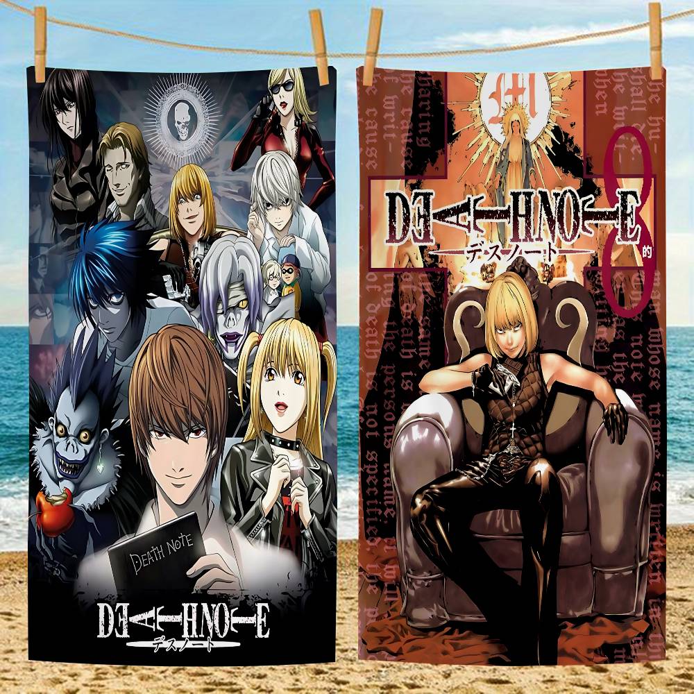 Classic Vintage Anime D-death N-Note Microfiber Blanket Quick Drying Beach Towels Oversized Printing Super Absorbent Pool Towel