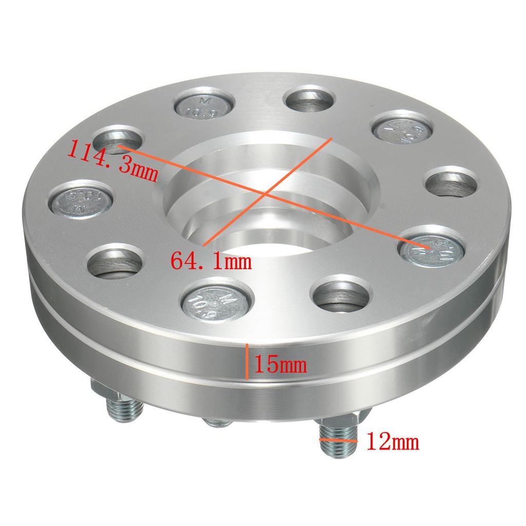 Buy 2pcs Pair Custom 5x114.3 15MM 64.1mm Hubcentric Wheel Spacer Adapters For Honda for Acura at