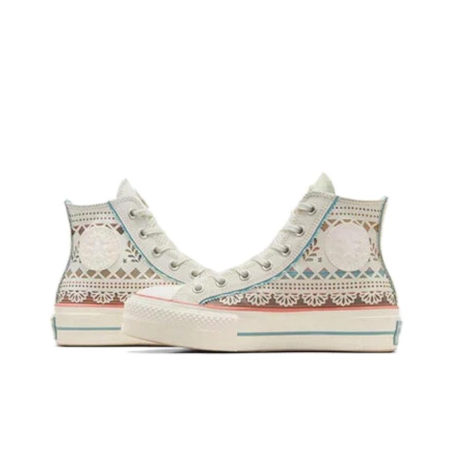 Converse Chuck Taylor All Star Lift High Día De Muertos 2024 Unisex Sneakers Cream Egret Infinity-Pool A12439C