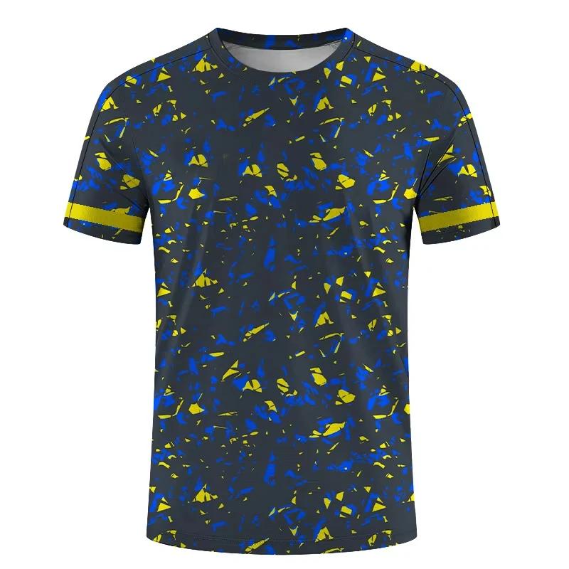 Simple Fashion Sports T-shirts For Men Summer Outdoor Short Sleeve 3D Printed T Shirts Casual Loose Running Fitness Tees Tops