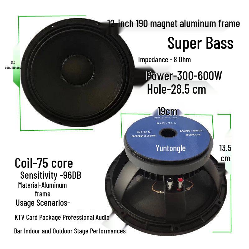 4'', 5'', 6.5'', 8'', 10'', 12'' Super Bass Subwoofer for Car & Home Audio