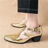 Summer Gladiators Pointed Charm Gold Silver Belt Buckle Casual Shoes for Men Roman New Breathable Beach Sandals Outdoor Slippers