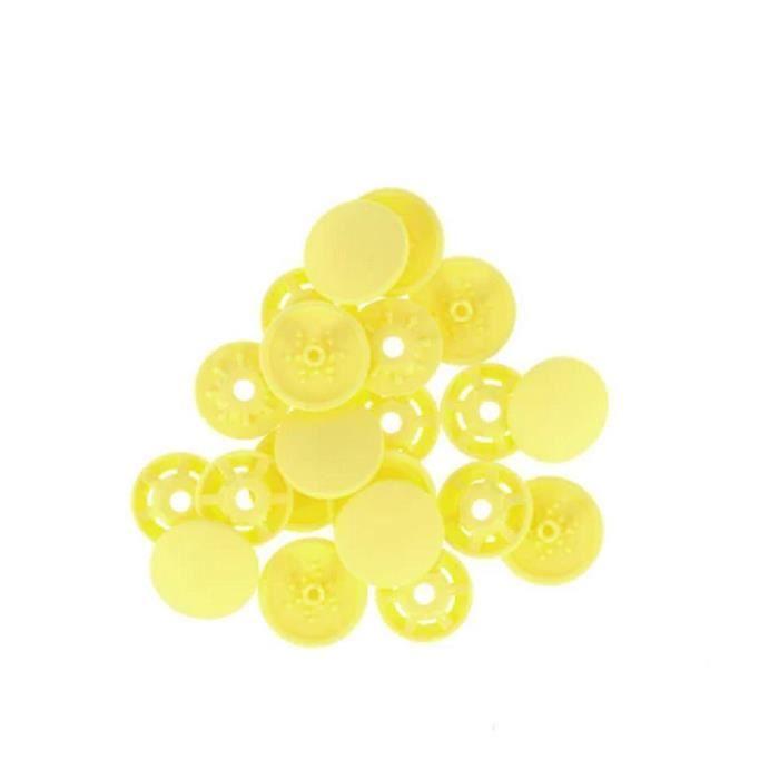 Bouton pression - BOHIN - 13mm - Couleur: Jaune - Plastique - Magique