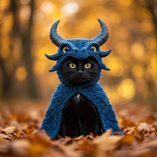 

Зроби сам Толстовка Дракон-Кіт Одяг для косплею дракона Регульований одяг для домашніх тварин В язана толстовка для котів для маленьких і середніх собак котів зелений