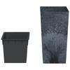 Pot with Inner Container, Anthracite, 21/49 L, PP Concrete