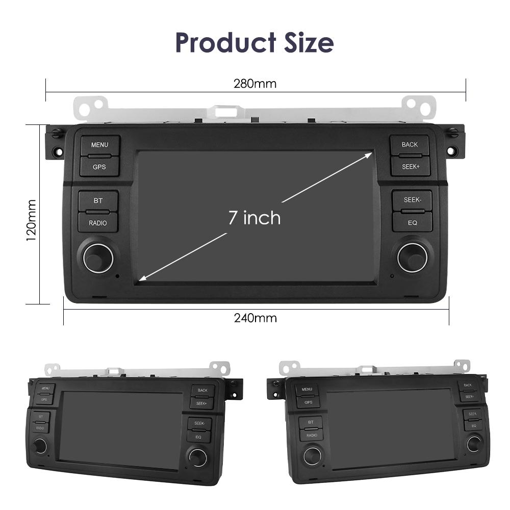 Hizpo 7 Inch 8G 128G AI Voice 2Din Android Auto Radio for BMW 3 E46 M3 318 320 325 330 335 Carplay 4G NET Car Multimedia GPS Intelligent Auto radio