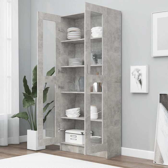 Armario - vidaXL - Grigio Cemento - 1 Tiroir - 1 Porte - 82,5x30,5x185,5cm