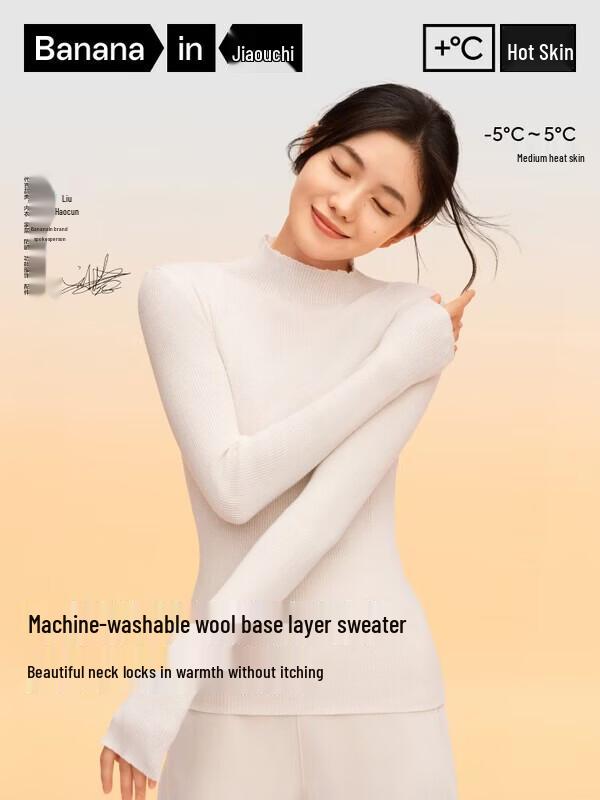 Liu Haocun Style Women s High-Neck Wool Sweater