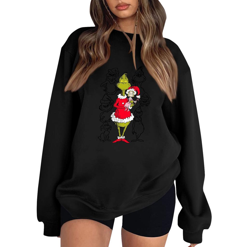 Women's Fashion Lightweight Long Sleeve Pullover Christmas Hoodie