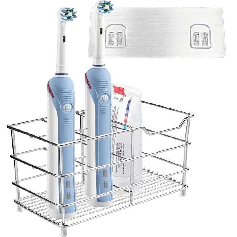 

Настенная корзина для держателя зубных щеток из нержавеющей стали с клейким крючком