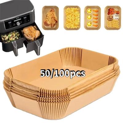 Einweg-Luftfritteusen-Papier, antihaftbeschichtet, für die Küche, zum Backen, für die Luftfritteuse, öldicht, für die Mikrowelle, Grillunterlage, Backpapier, Einlage, Zubehör
