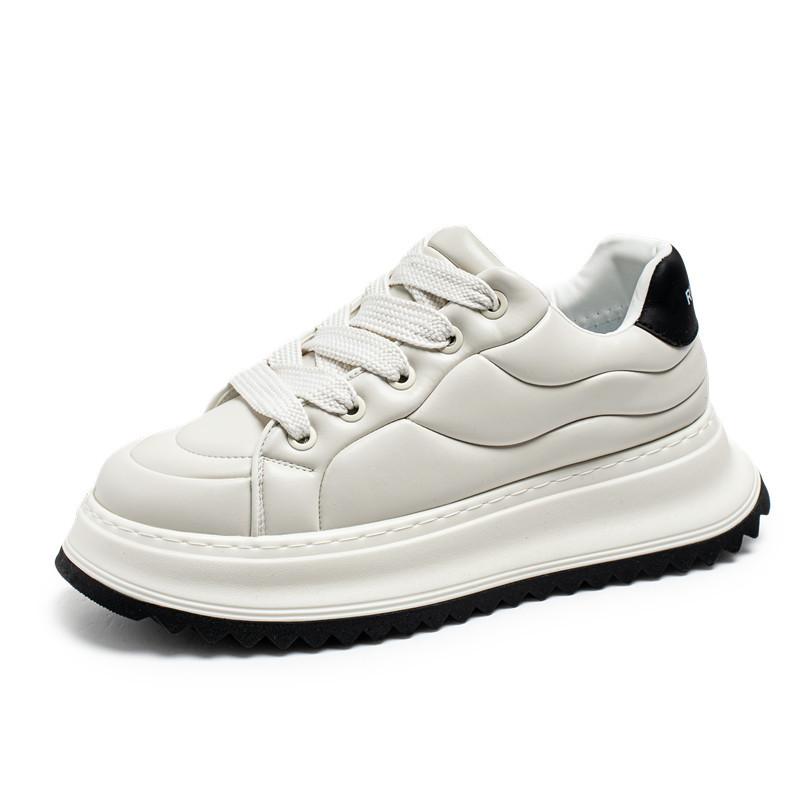 

Platform sneakers men s spring and autumn new low-top leather surface casual student height-increasing dad shoes trendy shoes men s shoes 44