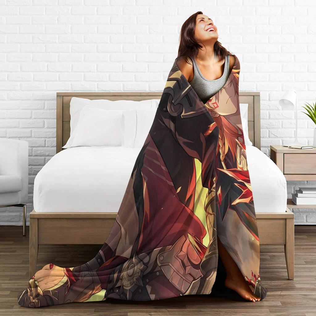 Honkai Star Rail Topaz Plüschdecke Kind Flanell Überwurfdecke für Sofa Sessel Warm Weich Maßgeschneiderte Qualität Bettüberwurf