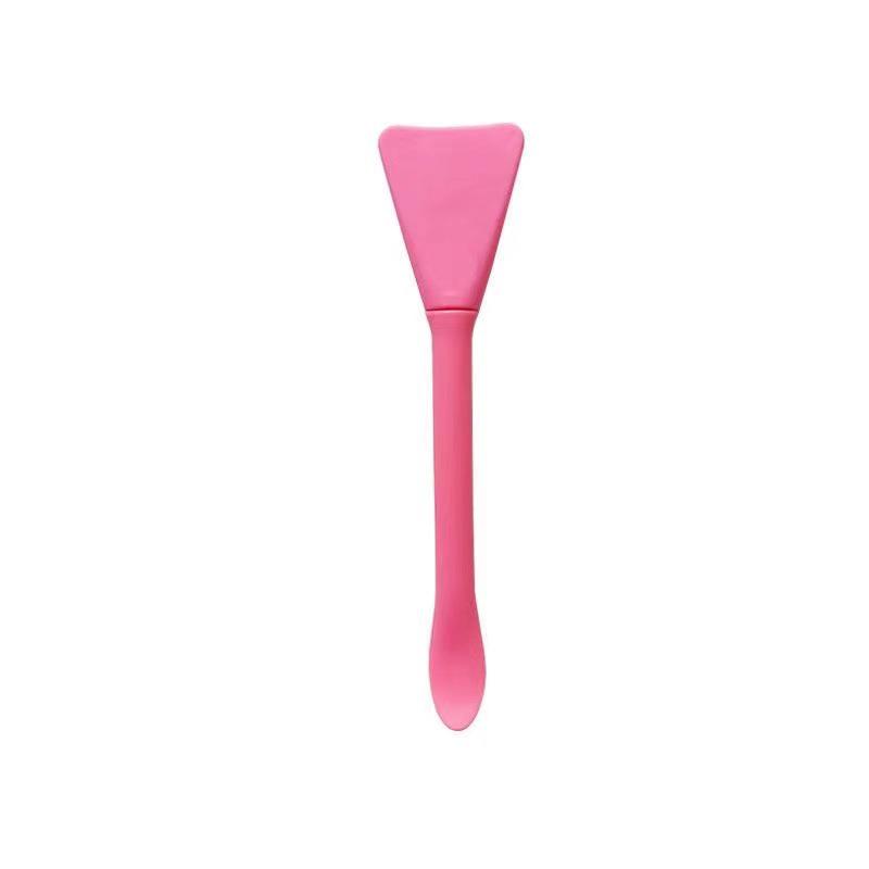 Versatile Double-Headed Silicone Mask Brush with Spoon for Easy Mud Mask Application