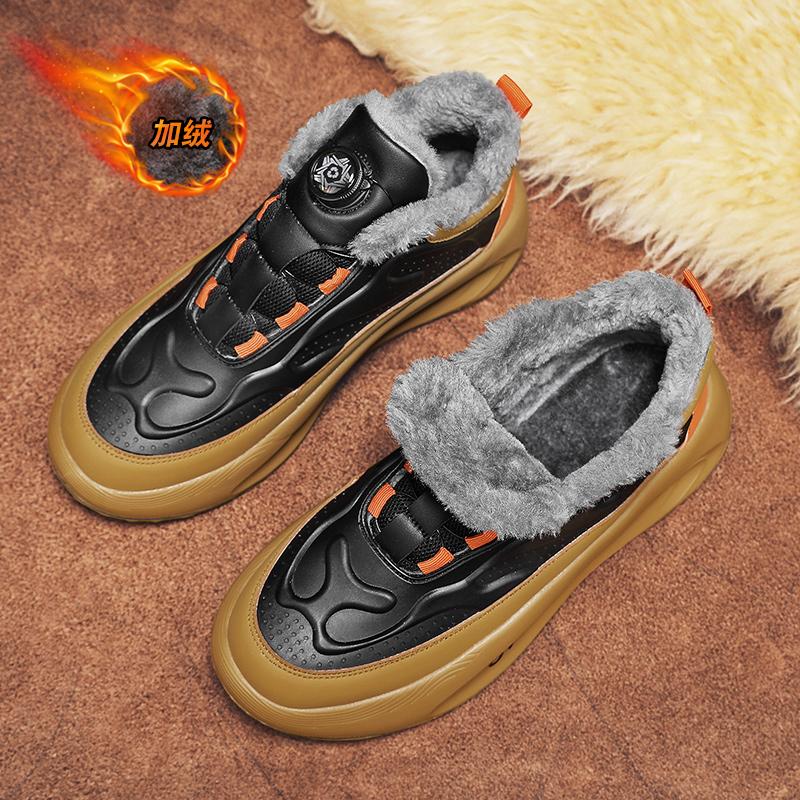 Fashion CYYTL Winter Mens Shoes Fur Warm Sneakers Casual Outdoor Leather Platform Sport Hiking Designer Luxury Tennis Loafers Snow Boots