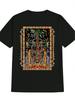 Tribal Graphic T-shirt - Black Ethnic Tee with Bold