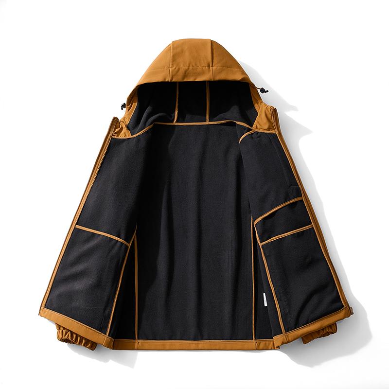 Autumn Men Hooded Winter Waterproof Tactical Military Fleece Jacket Sport Hiking Windbreaker Thermal Jacket