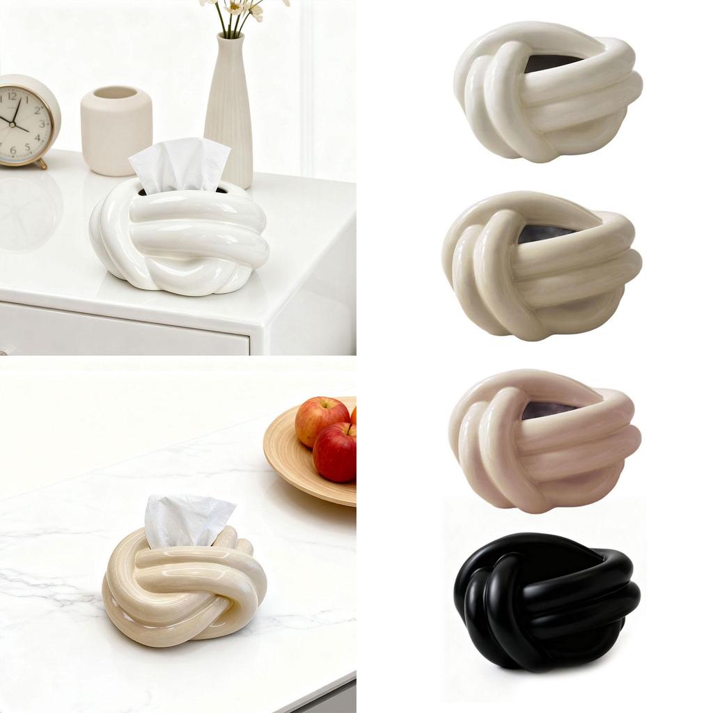 Tissue Box Cover Tabletop Decoration Facial Napkin Dispenser Tissue Box Holder for Office Home Living Room Dresser Kitchen