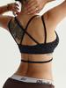 Ladies' Leopard Print Sports Bra With Thin Shoulder Straps And Quick-dry Bra Pads For Fitness Wear