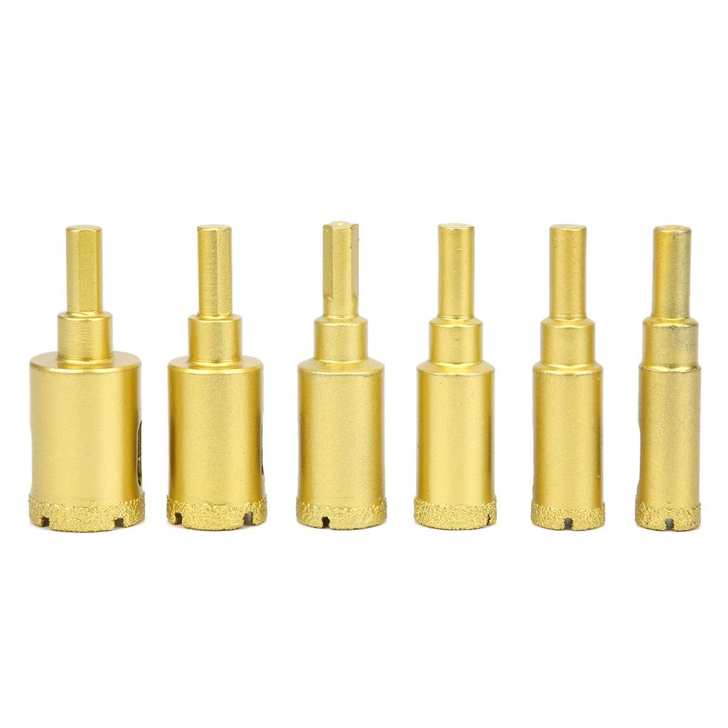6Pcs Diamond Hole Drill Bit Cutter for Marble Glass Ceramic Concrete Artifisicial Stone