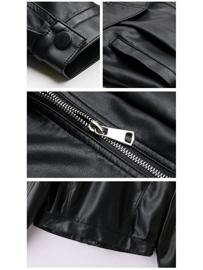 2025 Frühling/Herbst Damen Kurze Lammlederjacke - Lässig, Lockerer Modemantel