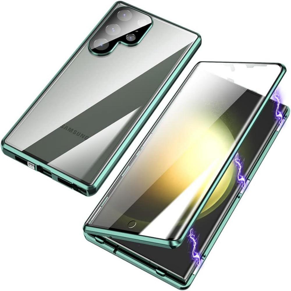 360 Full Lens Protection Metal Magnetic Double-sided Glass Case For Samsung Galaxy S26 S25 S24 S23 FE S22 Ultra Plus Snap Lock Phone Cover
