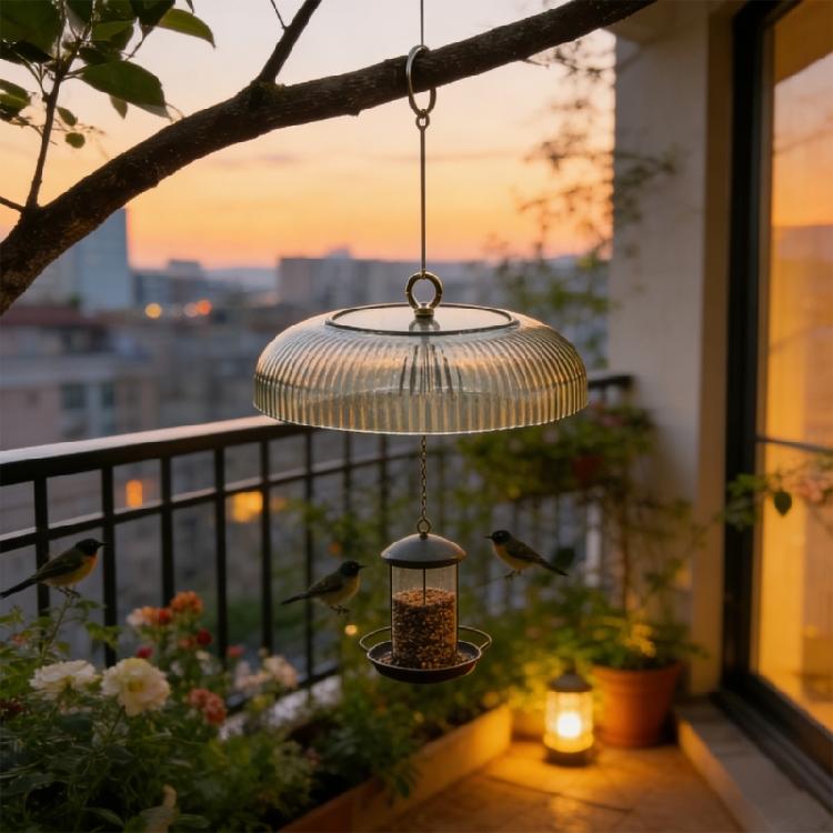 Light weight Strong Protective Cover Large Platform Bird Feeders For Decorative Bird Feeders In Wet Environment