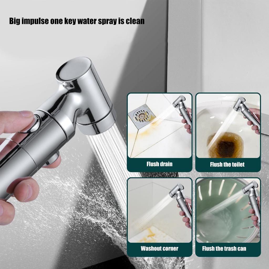 High Pressure Toilet Bidet Sprayer Head with Adjustable Water Flow & Easy Installation Uprades for Home Bathrooms
