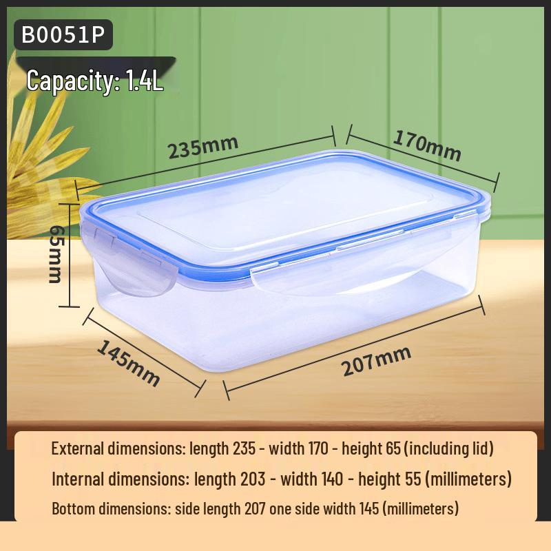 RuHan Plastic Transparent Airtight Food Storage Container Set