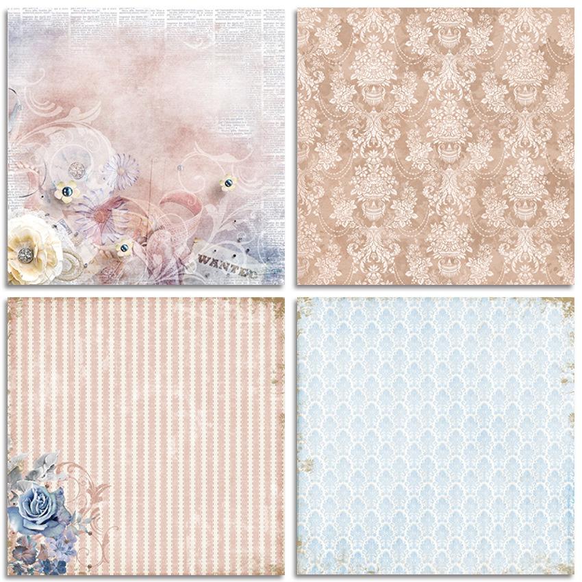 Fiore 24 fogli di carta artigianale fustelle arte sfondo origami scrapbooking creazione di biglietti