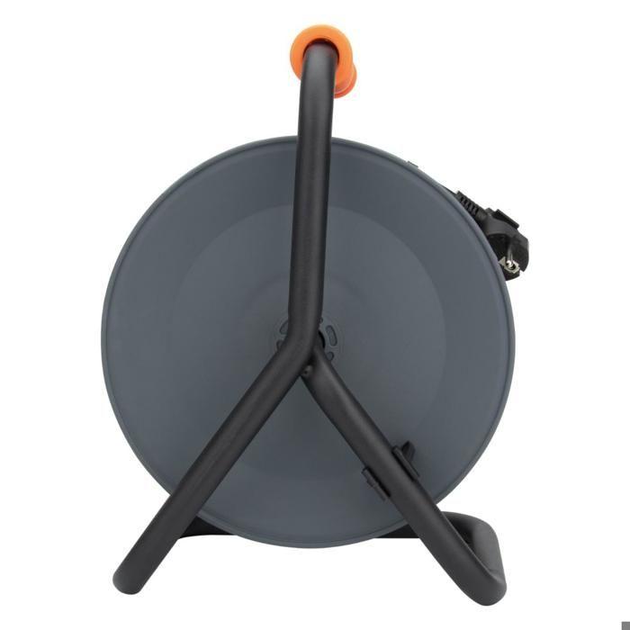 Enrouleur 4 Prises H05VV-F 3G1mm² 25m + Coupe-circuit - Noir - Zenitech