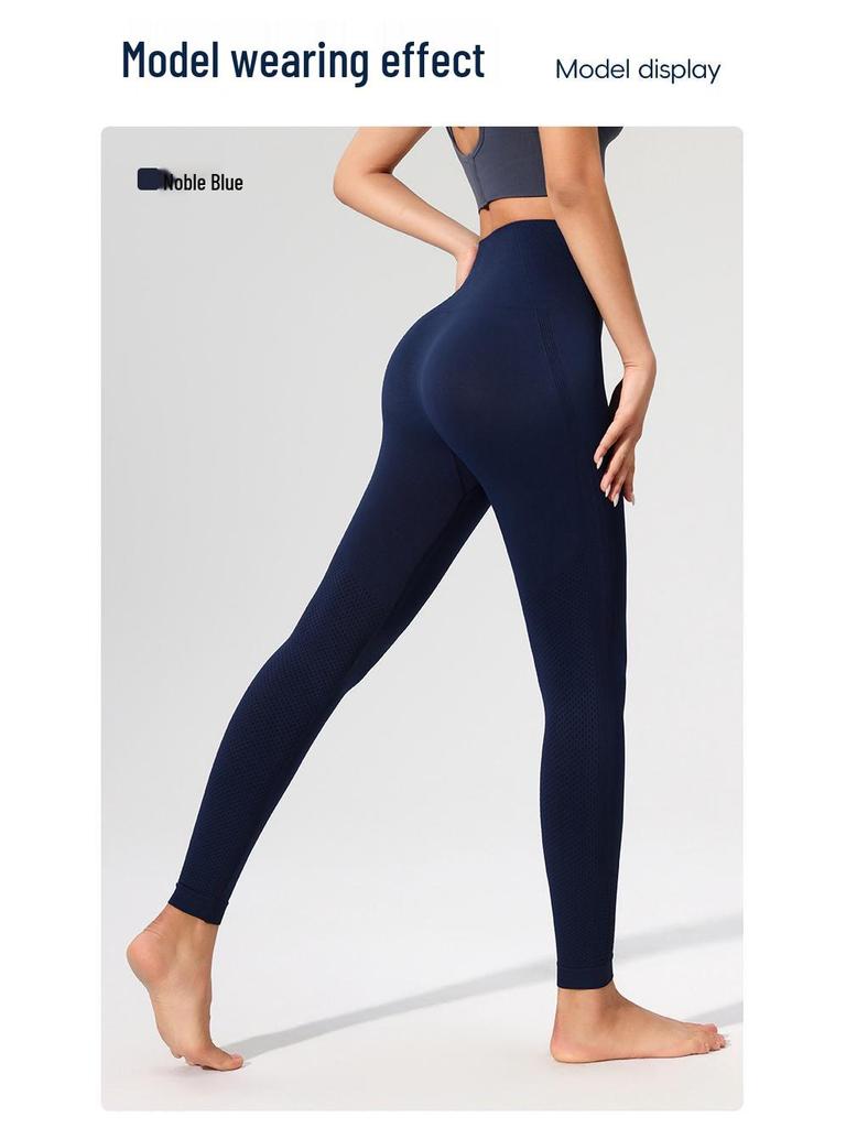 Seamless High Waist Women's Sports Leggings - Peach Lift Tummy Control for Running and Yoga